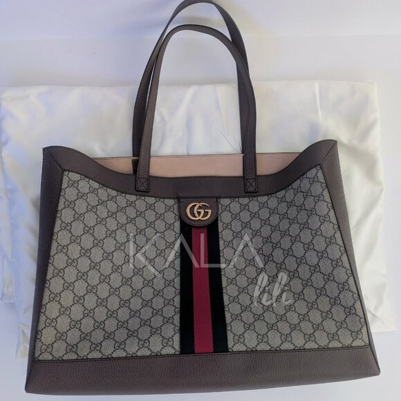 Gucci Brown GG Supreme Ophidia Soft Tote - Picture 3 of 15